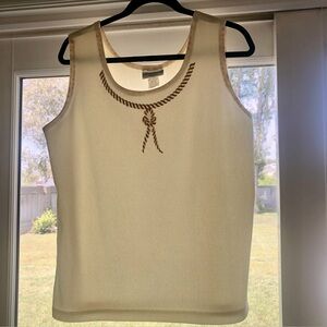 Vintage Cream Sleeveless Top